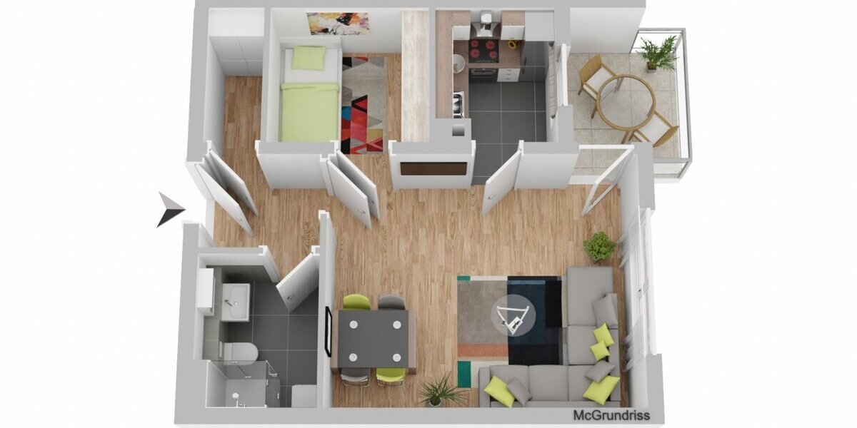 Grundriss der Wohnung